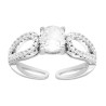 ANELLO SOLITARIO CON CUBIC ZIRCONIA BIANCO IN ARGENTO 925 GALVANICA RODIO