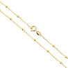 CATENA FORZATINA DIAMANTATA 030 CON PALLINA LISCIA MM 2 LUNGHEZZA CM 40 IN ARGENTO 925 GALVANICA ORO