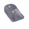 SACCHETTO CON CLIP IN TESSUTO VELLUTO CM 8 X 8 COLORE GRIGIO