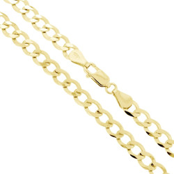 CATENA GRUMETTA DIAMANTATA 120 SEZIONE MM 5.4 LUNGHEZZA CM 50 IN ARGENTO 925 GALVANICA ORO