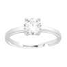 ANELLO SOLITARIO CON CUBIC ZIRCONIA BIANCO MM 6 IN ARGENTO 925 GALVANICA RODIO
