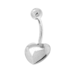 BODY PIERCING BANANA MM 23 CON CUORE MM 11 IN ACCIAIO