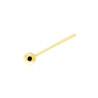 PIERCING NASO CHIODINO A PALLINA MM 2 IN ARGENTO 925 GALVANICA ORO
