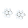 ORECCHINI FIORE DI PERLE IN ARGENTO 925 GALVANICA RODIO