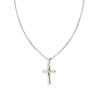 COLLANA CATENA VENEZIANA TONDA CON CROCE COLORE ORO IN ACCIAIO
