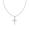 COLLANA CATENA VENEZIANA TONDA CON CROCE ALBERO IN ACCIAIO