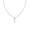 COLLANA CATENA VENEZIANA TONDA CON CROCE IN ACCIAIO