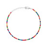 BRACCIALE TENNIS GRIFFE CM 17+5 CON CRYSTAL MM 2 MULTICOLOR IN ACCIAIO