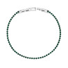 BRACCIALE TENNIS GRIFFE CM 19-21 CON CRYSTAL MM 2 VERDE SCURO REGOLABILE IN ACCIAIO