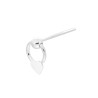 PIERCING NASO CHIODINO CON CERCHIO E CUORE PENDENTE IN ARGENTO 925
