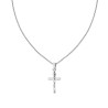 COLLANA CATENA VENEZIANA TONDA CON CROCE E GESU CRISTO IN ACCIAIO