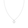 COLLANA CATENA VENEZIANA DIAMANTATA CON PUNTO LUCE CUBIC ZIRCONIA BIANCO IN ARGENTO 925 GALVANICA RODIO