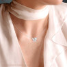 CIONDOLO FARFALLA CON CUBIC ZIRCONIA BIANCHI IN ARGENTO 925 GALVANICA RODIO