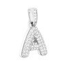 CIONDOLO LETTERA BUBBLE INIZIALE CON CUBIC ZIRCONIA BIANCHI IN ARGENTO 925 GALVANICA RODIO