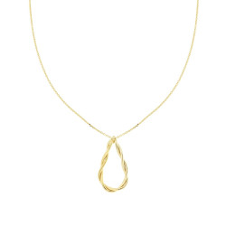 COLLANA CATENA FORZATINA DIAMANTATA CON GOCCIA DOPPIA CANNA INTRECCIATA IN ARGENTO 925 GALVANICA ORO