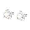 PARURE SET ORECCHINI E CIONDOLO GALASSIA CON PERLA E CUBIC ZIRCONIA BIANCHI IN ARGENTO 925 GALVANICA RODIO