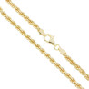 CATENA CORDA 080 SEZIONE MM 4 LUNGHEZZA CM 50 IN ARGENTO 925 GALVANICA ORO