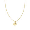 COLLANA CATENA CODA DI TOPO CON PERLA E CONCHIGLIA IN ACCIAIO COLORE ORO
