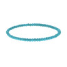 BRACCIALE ELASTICO CON PERLE COLORE TURCHESE MM 3