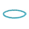 BRACCIALE ELASTICO CON PERLE COLORE TURCHESE MM 4
