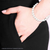 BRACCIALE FILO PERLE MM 8 IN ACCIAIO