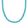 COLLANA FILO PERLE MM 8 COLORE TURCHESE IN ACCIAIO