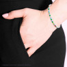 BRACCIALE TENNIS ELASTICO CON CRYSTAL MULTICOLOR MM 3 IN ACCIAIO