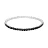 BRACCIALE TENNIS ELASTICO CON CRYSTAL COLORE NERO M 3 IN ACCIAIO