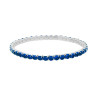 BRACCIALE TENNIS ELASTICO CON CRYSTAL BLU ZAFFIRO MM 4 IN ACCIAIO