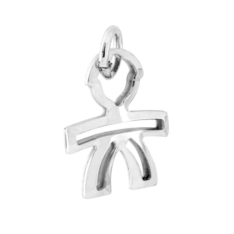 CIONDOLO BIMBO IN ARGENTO 925 GALVANICA RODIO
