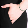 BRACCIALE TENNIS GRIFFE CM 16-18 CON CRYSTAL MM 3 VERDE SCURO REGOLABILE IN ACCIAIO