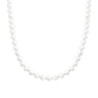 COLLANA CON FILO PERLE MM 8 IN ACCIAIO