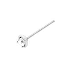 PIERCING NASO CHIODINO A GRIFFE CON CUBIC ZIRCONIA BIANCO 2 MM IN ARGENTO 925