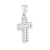 PARURE SET ORECCHINI E CIONDOLO CROCE CON CUBIC ZIRCONIA BIANCHI IN ARGENTO 925 GALVANICA RODIO