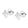 PARURE SET ORECCHINI E CIONDOLO STELLA CON CUBIC ZIRCONIA BIANCHI IN ARGENTO 925 GALVANICA RODIO