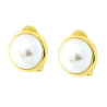 ORECCHINI CLIP PERLA IN ARGENTO 925 GALVANICA ORO