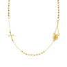 COLLANA ROSARIO GIROCOLLO CM 50 CON PALLINE MM 3 IN ACCIAIO COLORE ORO