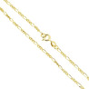 CATENA FIGARO 060 SEZIONE MM 2.2 LUNGHEZZA CM 50 IN ARGENTO 925 GALVANICA ORO