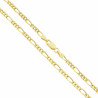 CATENA FIGARO ALTERNATA 080 3+1 VUOTO SEZIONE MM 3 LUNGHEZZA CM 60 IN ARGENTO 925 GALVANICA ORO