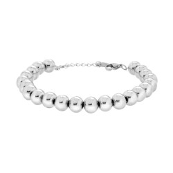 BRACCIALE CATENA CON PALLINE MM 8 IN ACCIAIO