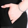 BRACCIALE CATENA FORZATINA MULTIMAGLIA IN ACCIAIO