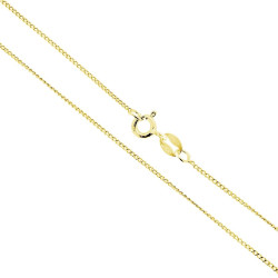 CATENA GRUMETTA 030 SEZIONE MM 1 LUNGHEZZA CM 50 IN ARGENTO 925 GALVANICA ORO