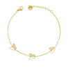 BRACCIALE CATENA FORZATINA DIAMANTATA CON FARFALLE IN ACCIAIO COLORE ORO