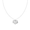 COLLANA CATENA FORZATINA DIAMANTATA CON CUORE INFINITO E CRYSTAL BIANCHI IN ACCIAIO