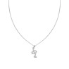 COLLANA CATENA FORZATINA DIAMANTATA CON SERPENTE E CRYSTAL BIANCHI IN ACCIAIO