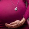 COLLANA CATENA FORZATINA DIAMANTATA CON PALLINE CM 90 CHIAMA ANGELI CON CUORE IN ACCIAIO