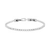 BRACCIALE TENNIS GRIFFE CM 17+2 CON CRYSTAL MM 3 BIANCO IN ACCIAIO