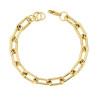 BRACCIALE CATENA FORZATINA ALLUNGATA DIAMANTATA IN ACCIAIO COLORE ORO