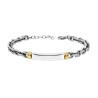 BRACCIALE UOMO CATENA A U CON TARGAE ACCESSORI COLORE ORO IN ACCIAIO