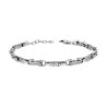 BRACCIALE UOMO MAGLIA IMPERNIATA IN ACCIAIO